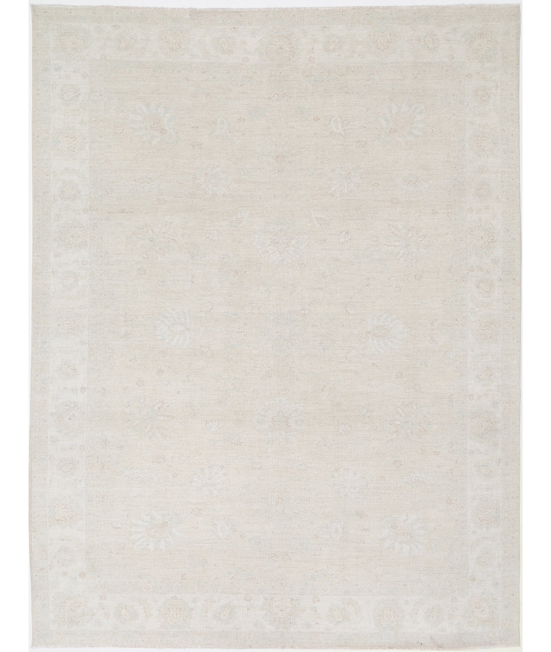 Oushak 8' 10" X 11' 8" Hand-Knotted Wool Rug 8' 10" X 11' 8" (269 X 356) / Silver / Ivory