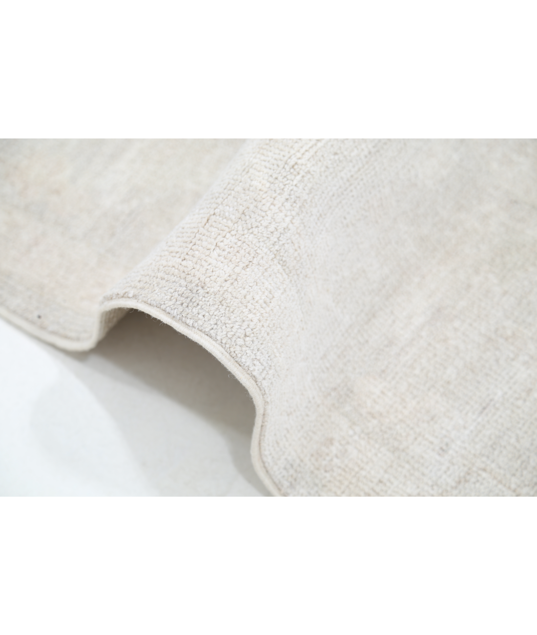 Hand Knotted Oushak Wool Rug 6' 5" X 9' 0" 6' 5" X 9' 0" (196 X 274) / Ivory / Brown