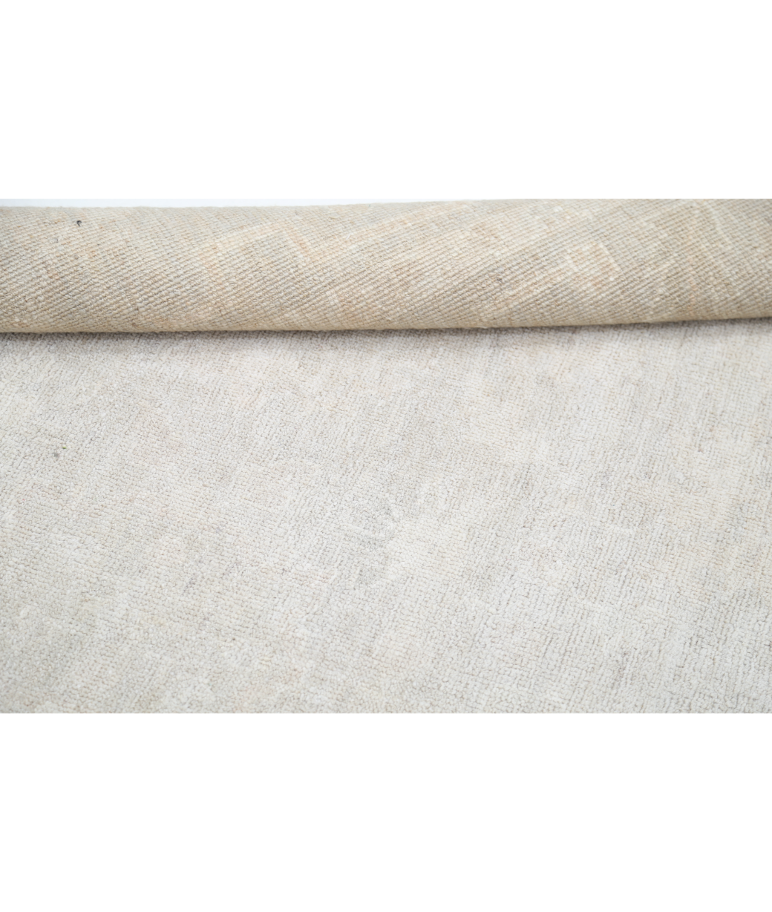 Hand Knotted Oushak Wool Rug 6' 5" X 9' 0" 6' 5" X 9' 0" (196 X 274) / Ivory / Brown