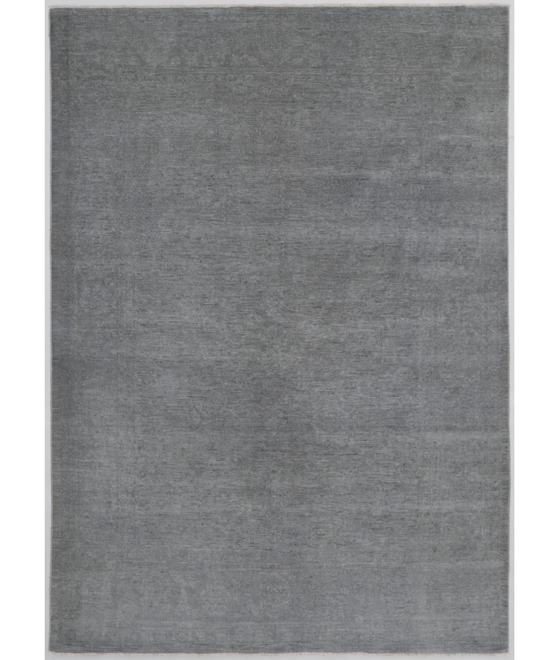Hand Knotted Overdye Wool Rug 6' 2" X 8' 9" 6' 2" X 8' 9" (188 X 267) / Grey / Grey