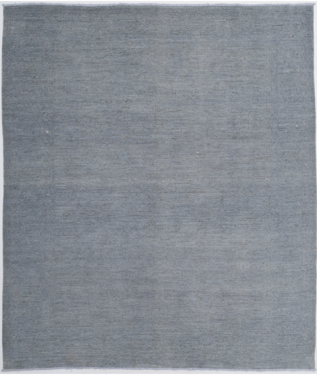 Hand Knotted Overdye Wool Rug 8' 2" X 9' 5" 8' 2" X 9' 5" (249 X 287) / Blue / Blue