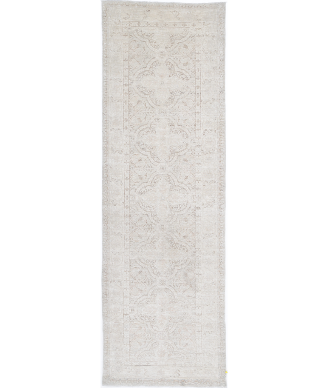 Hand Knotted Overdye Wool Rug 2' 10" X 11' 2" 2' 10" X 11' 2" (86 X 340) / Grey / Grey