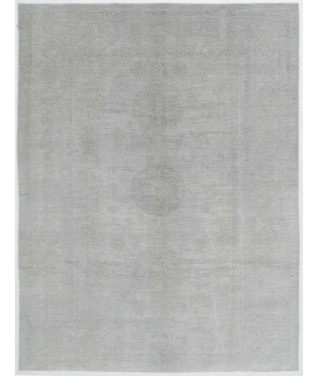 Hand Knotted Overdye Wool Rug 9' 2" X 12' 0" 9' 2" X 12' 0" (280 X 366) / Grey / Grey