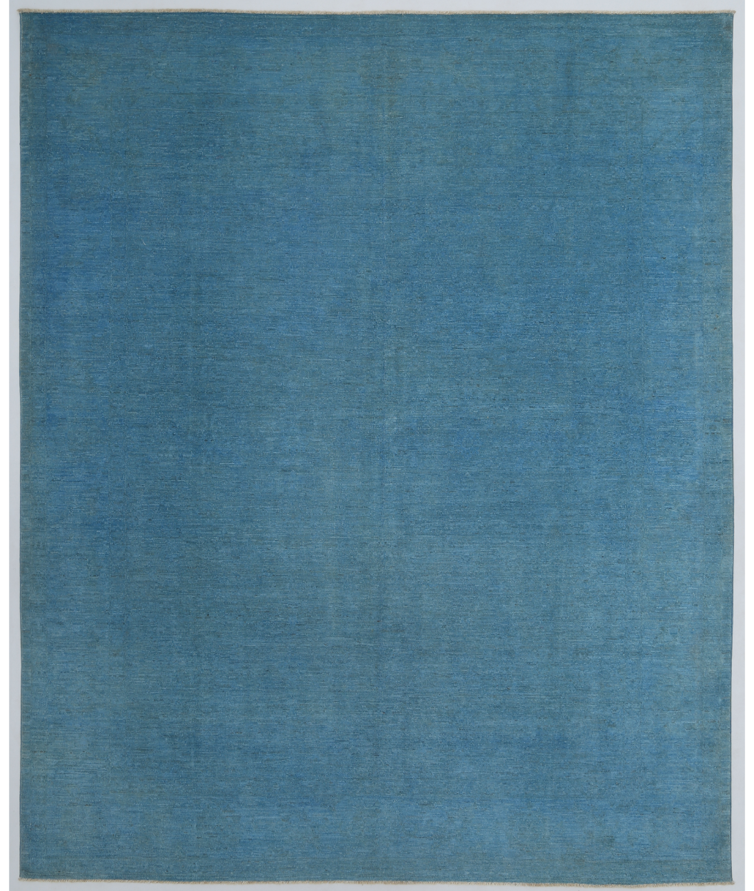 Hand Knotted Overdye Wool Rug 8' 3" X 9' 10" 8' 3" X 9' 10" (251 X 300) / Blue / Blue