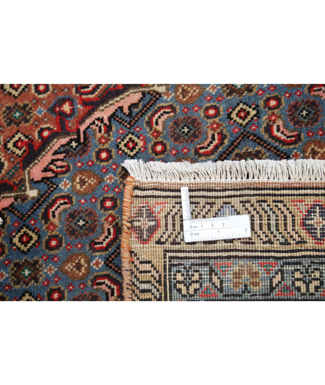 Bijar 6' 4" X 7' 9" Hand-Knotted Wool Rug 6' 4" X 7' 9" (193 X 236) / Brown / Blue