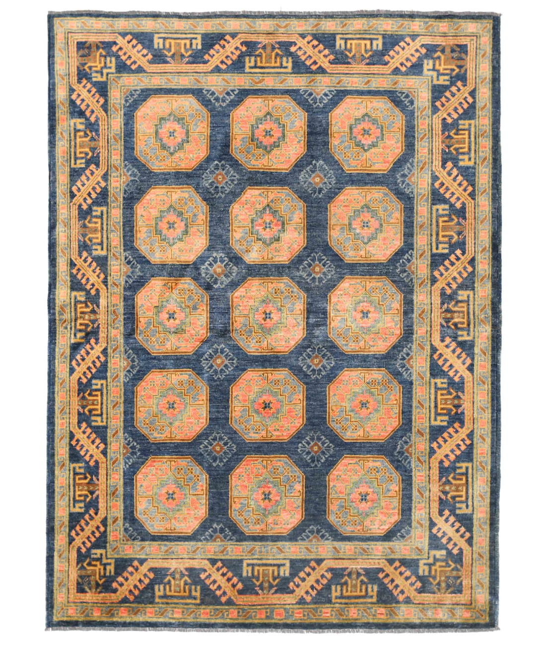 Hand Knotted Revival Wool Rug 5' 9" X 7' 10" 5' 9" X 7' 10" (175 X 239) / Grey / Rust