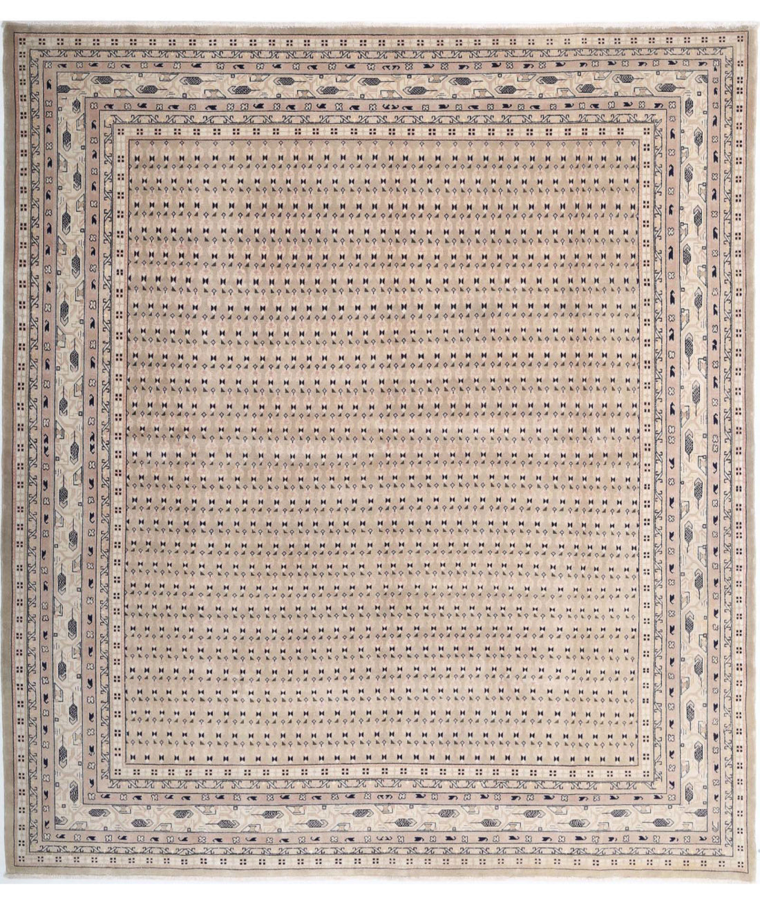 Mir-Saraband 7'11'' X 8'9'' Hand-Knotted Wool Rug 7'11'' x 8'9'' (238 X 263) / Green / Ivory