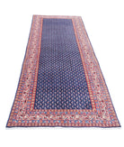 Mir-Saraband 3'5'' X 10'2'' Hand-Knotted Wool Rug 3'5'' x 10'2'' (103 X 305) / Blue / Ivory