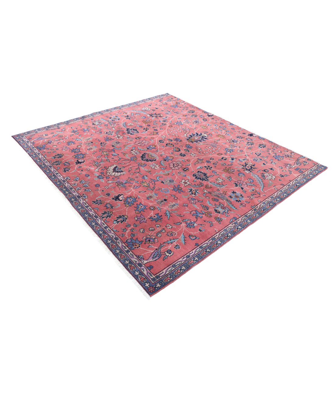 Sarouk 7'2'' X 6'6'' Hand-Knotted Wool Rug 7'2'' x 6'6'' (215 X 195) / Red / Red