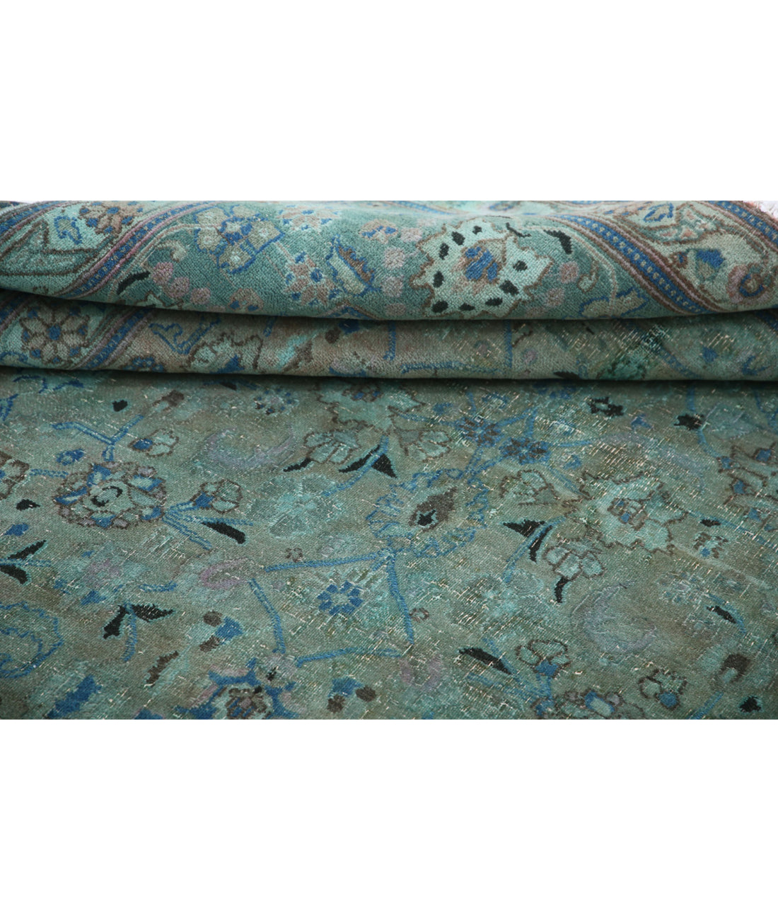 Vintage 6'10'' X 9'8'' Hand-Knotted Wool Rug 6'10'' x 9'8'' (205 X 290) / Teal / Blue