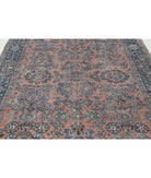 Sarouk 7'3'' X 10'9'' Hand-Knotted Wool Rug 7'3'' x 10'9'' (218 X 323) / Peach / Blue