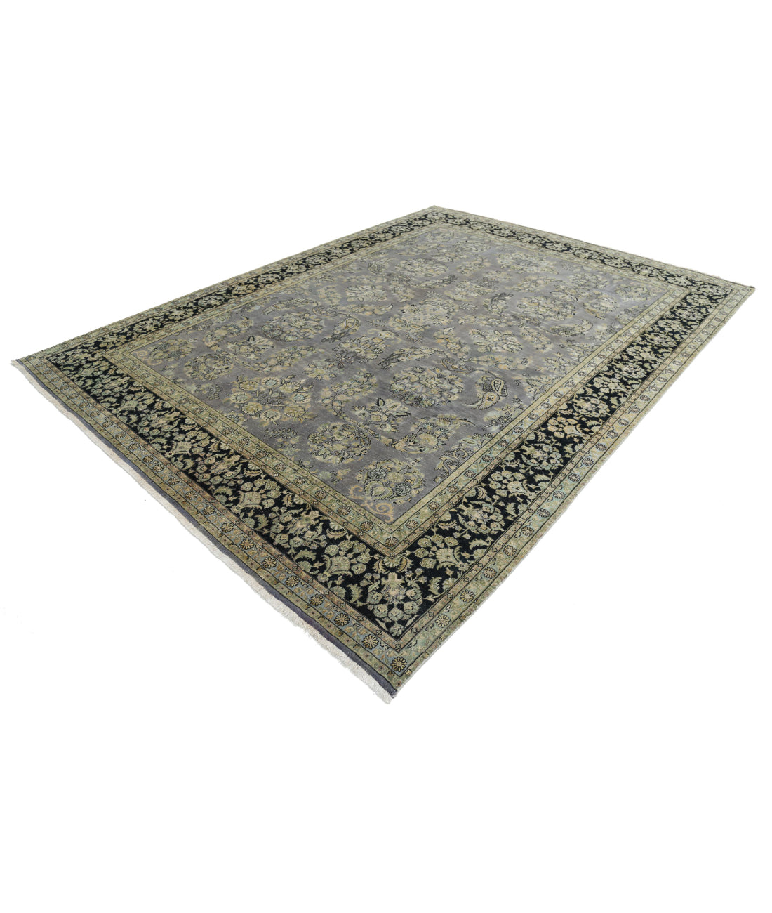 Heritage 8'8'' X 11'6'' Hand-Knotted Wool Rug 8'8'' x 11'6'' (263 X 358) / Grey / Black