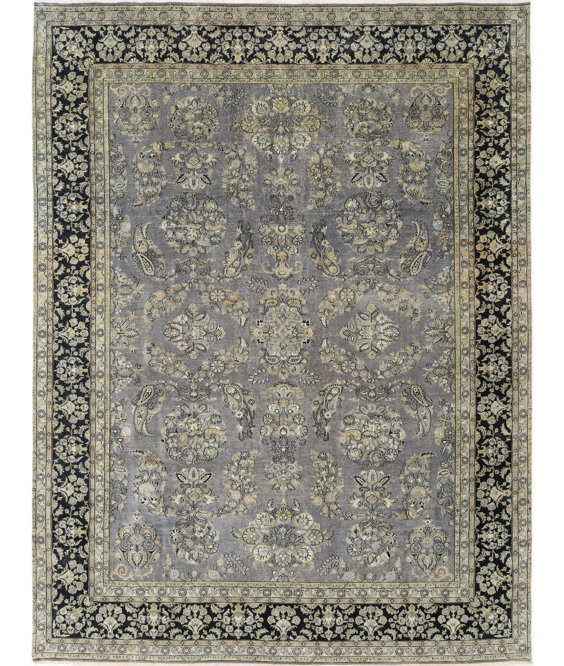 Heritage 8'8'' X 11'6'' Hand-Knotted Wool Rug 8'8'' x 11'6'' (263 X 358) / Grey / Black