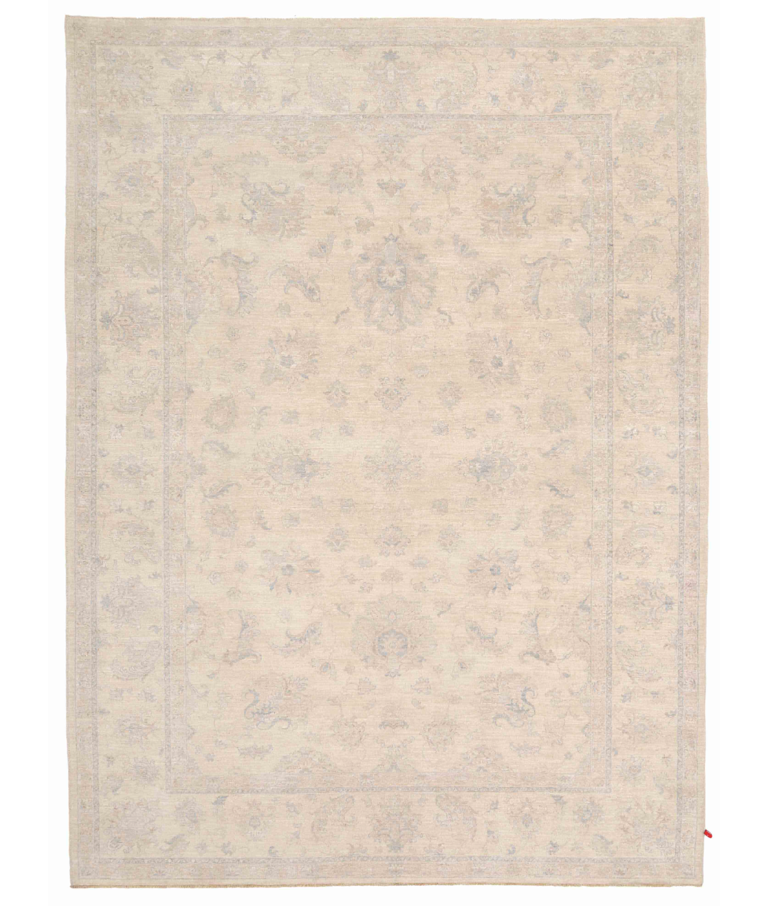 Hand Knotted Serenity Wool Rug 8' 10" X 11' 10" 8' 10" X 11' 10" (269 X 361) / Ivory / Blue