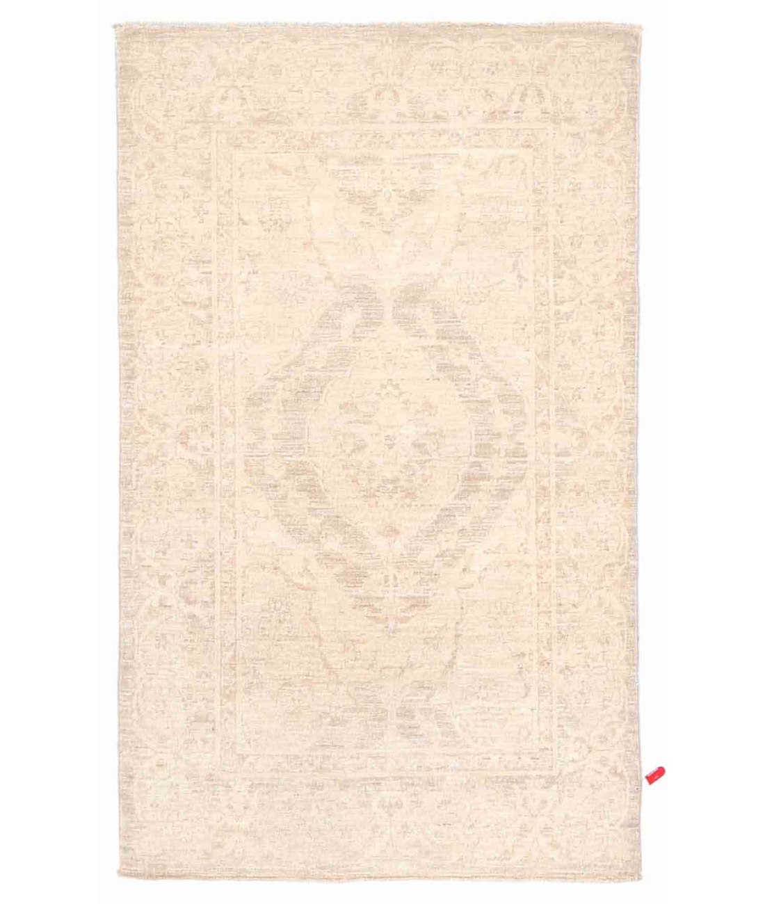 Hand Knotted Serenity Wool Rug 3' 0" X 4' 9" 3' 0" X 4' 9" (91 X 145) / Ivory / Taupe