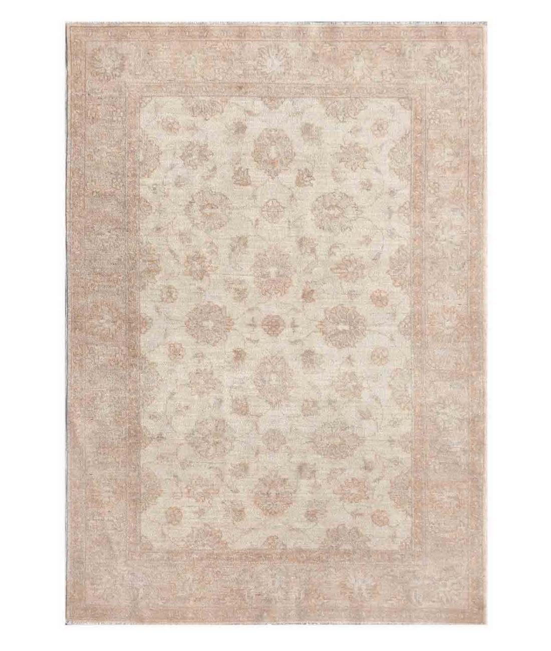 Hand Knotted Serenity Wool Rug 3' 11" X 5' 7" 3' 11" X 5' 7" (119 X 170) / Ivory / Ivory