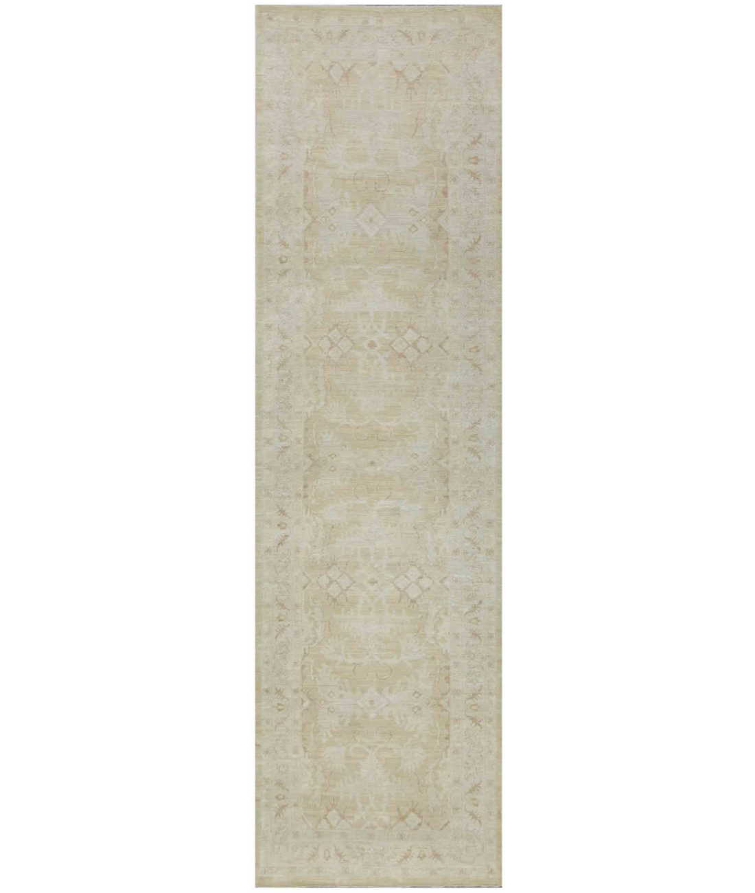 Hand Knotted Serenity Wool Rug 2' 11" X 9' 10" 2' 11" X 9' 10" (89 X 300) / Brown / Ivory