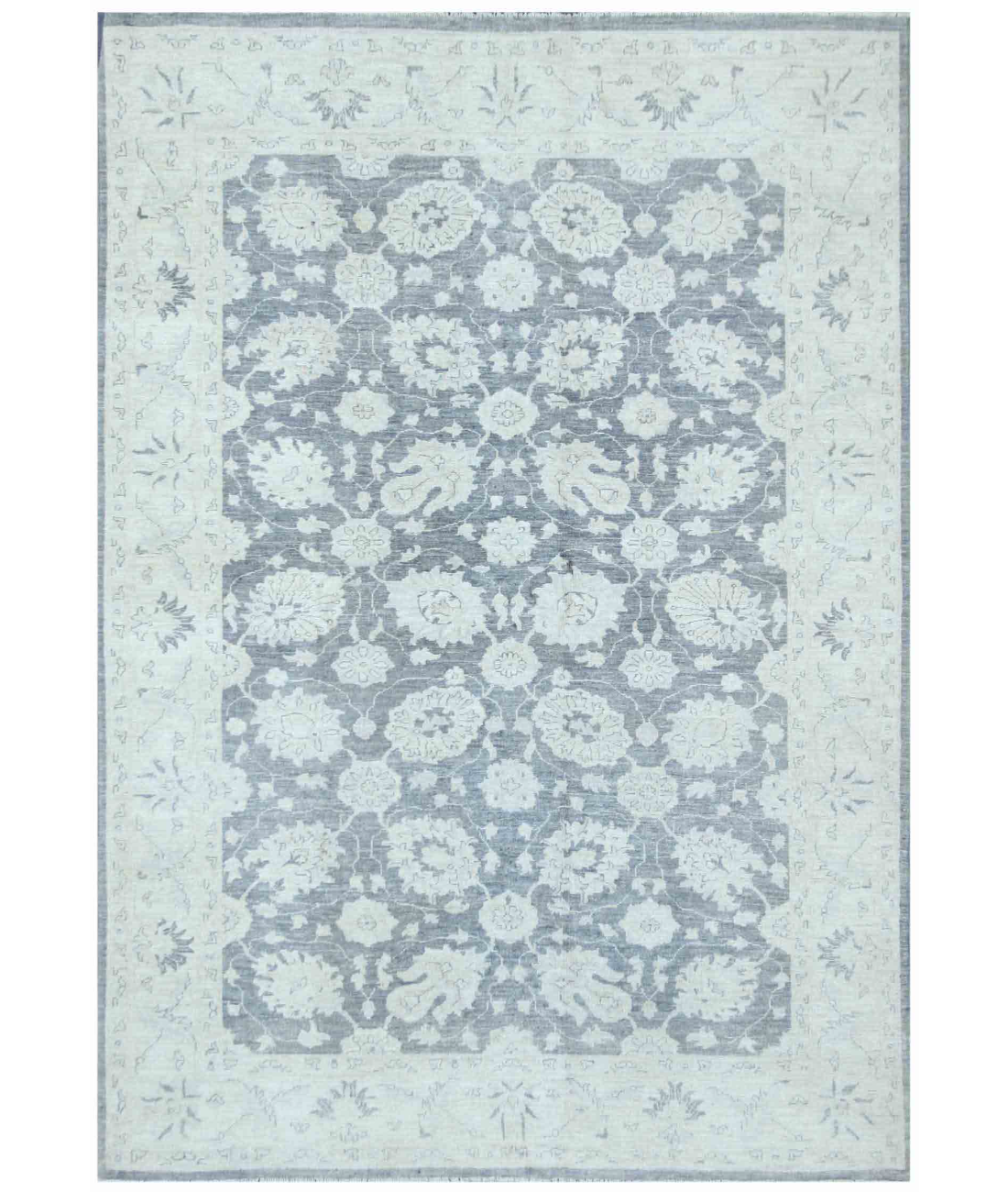 Hand Knotted Serenity Wool Rug 6' 0" X 8' 6" 6' 0" X 8' 6" (183 X 259) / Grey / Ivory