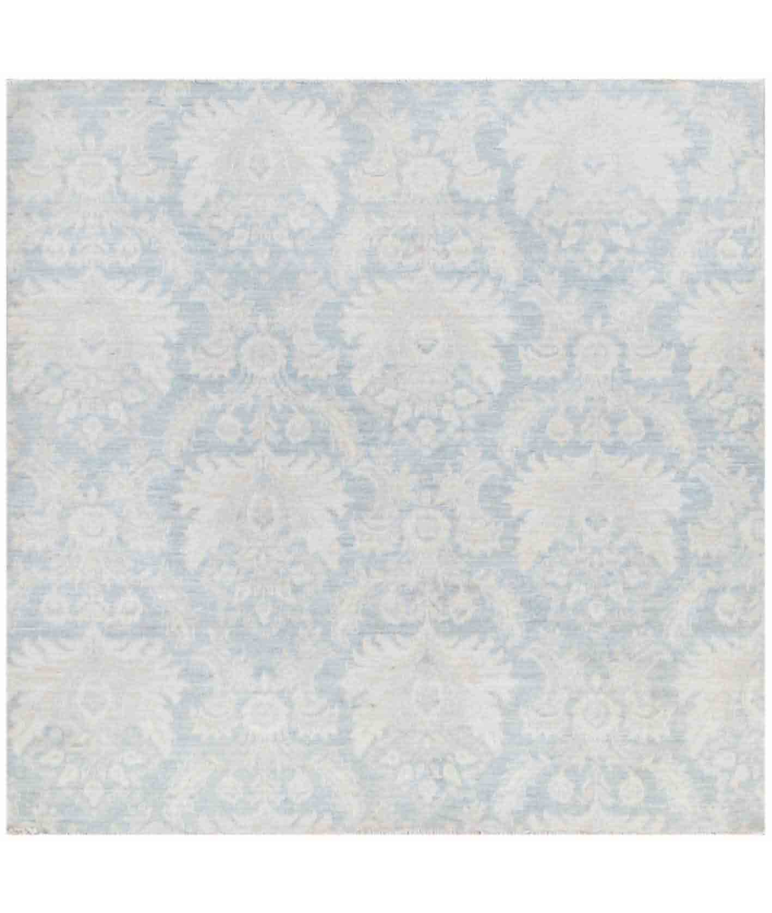 Hand Knotted Serenity Wool Rug 4' 8" X 4' 10" 4' 8" X 4' 10" (142 X 147) / Grey / Ivory
