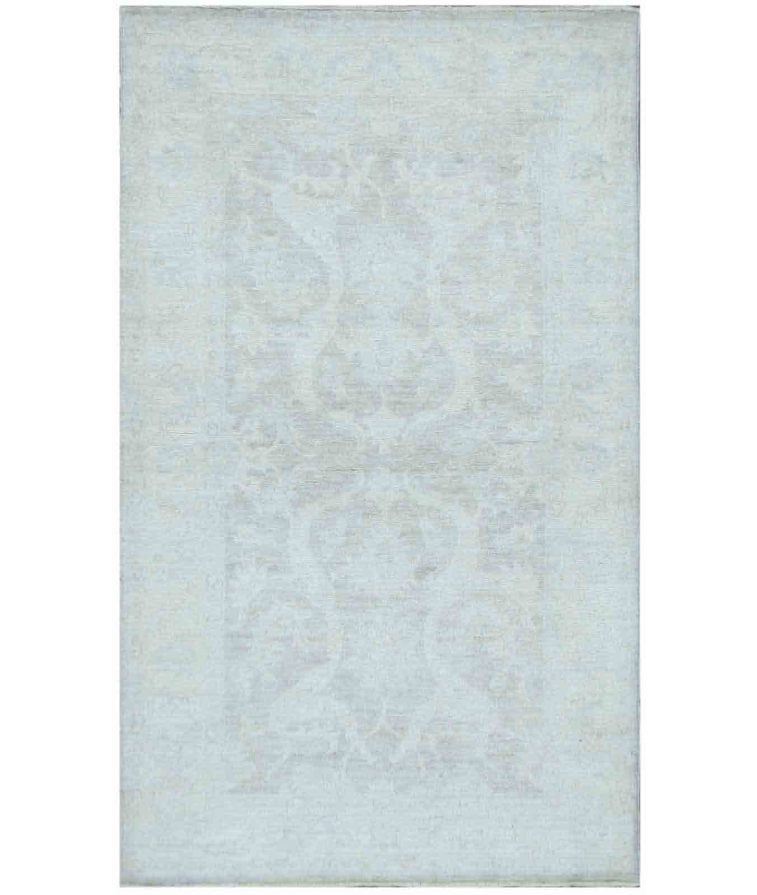 Hand Knotted Serenity Wool Rug 2' 10" X 4' 10" 2' 10" X 4' 10" (86 X 147) / Blue / Ivory