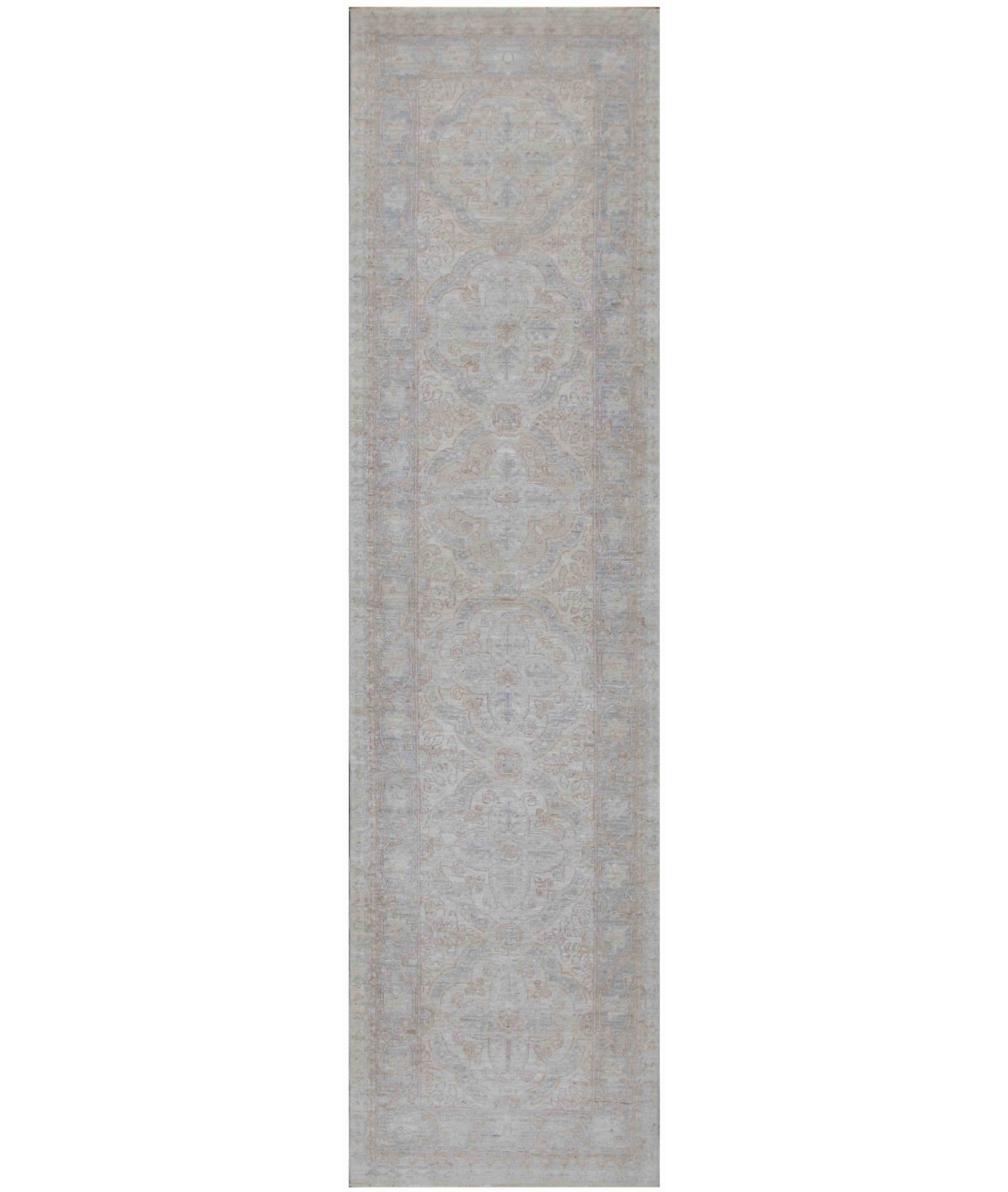 Hand Knotted Serenity Wool Rug 2' 8" X 10' 0" 2' 8" X 10' 0" (81 X 305) / Blue / Blue