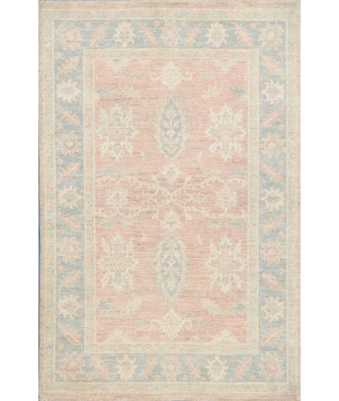Hand Knotted Serenity Wool Rug 3' 3" X 5' 0" 3' 3" X 5' 0" (99 X 152) / Red / Blue