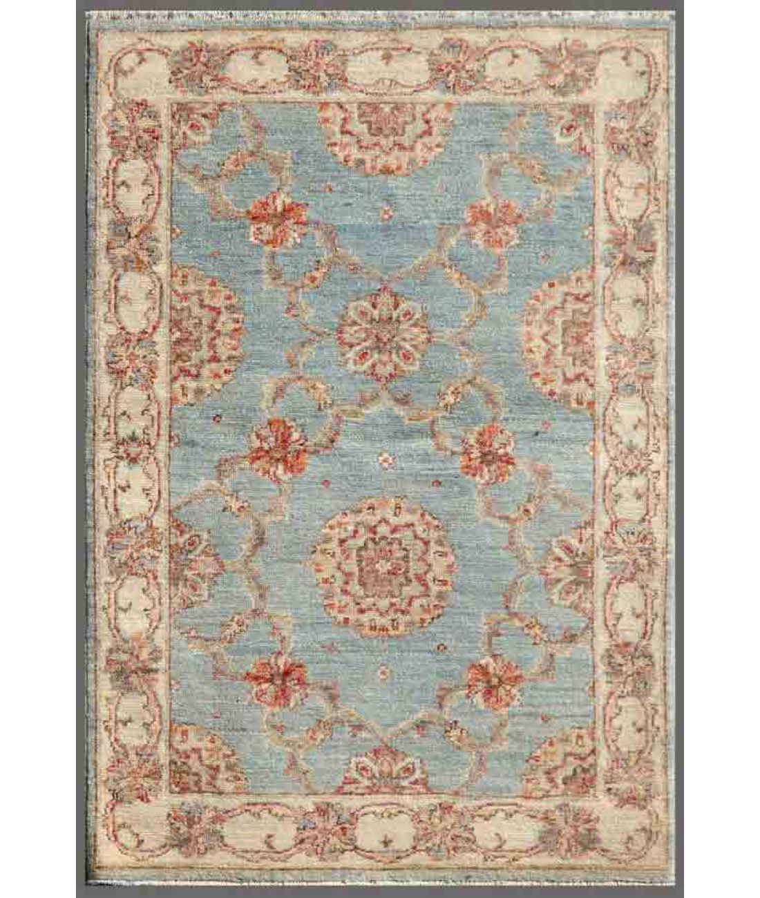Hand Knotted Serenity Wool Rug 2' 8" X 3' 11" 2' 8" X 3' 11" (81 X 119) / Blue / Ivory
