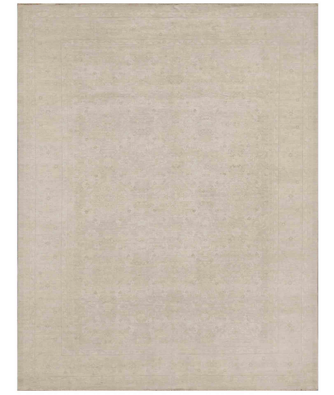 Hand Knotted Serenity Wool Rug 8' 10" X 11' 7" 8' 10" X 11' 7" (269 X 353) / Ivory / Brown