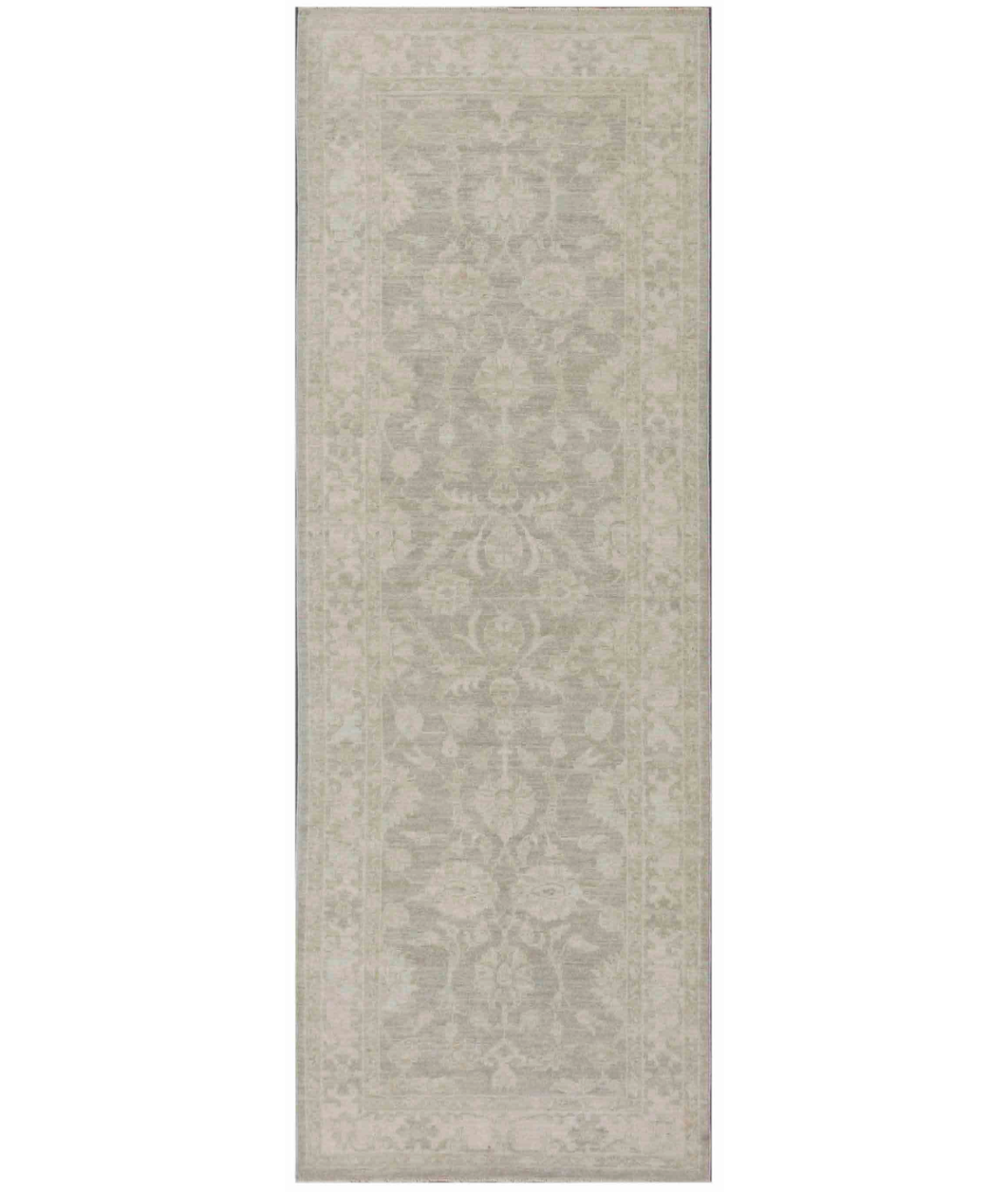 Hand Knotted Serenity Wool Rug 2' 9" X 7' 11" 2' 9" X 7' 11" (84 X 241) / Grey / Ivory