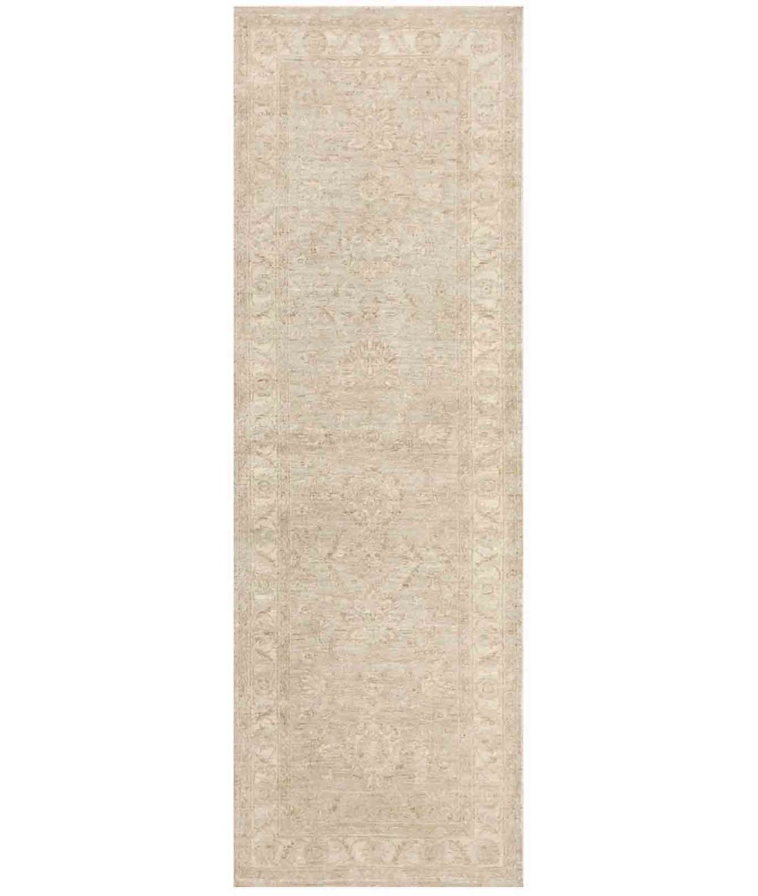 Hand Knotted Serenity Wool Rug 2' 8" X 8' 0" 2' 8" X 8' 0" (81 X 244) / Ivory / Ivory
