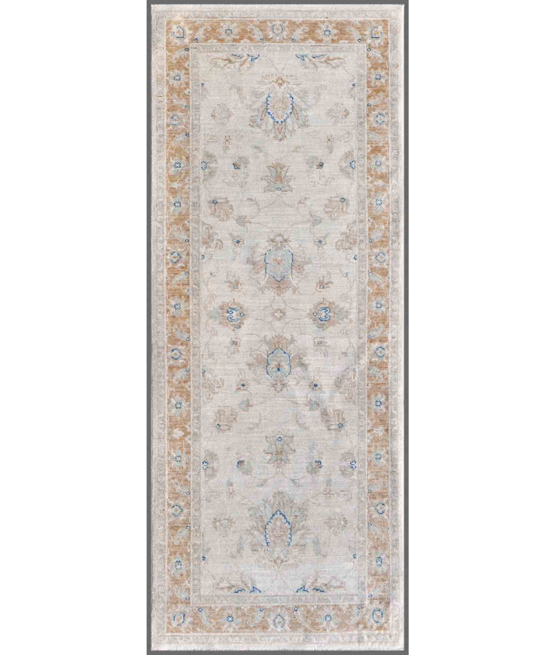Hand Knotted Serenity Wool Rug 2' 7" X 6' 9" 2' 7" X 6' 9" (79 X 206) / Ivory / Taupe