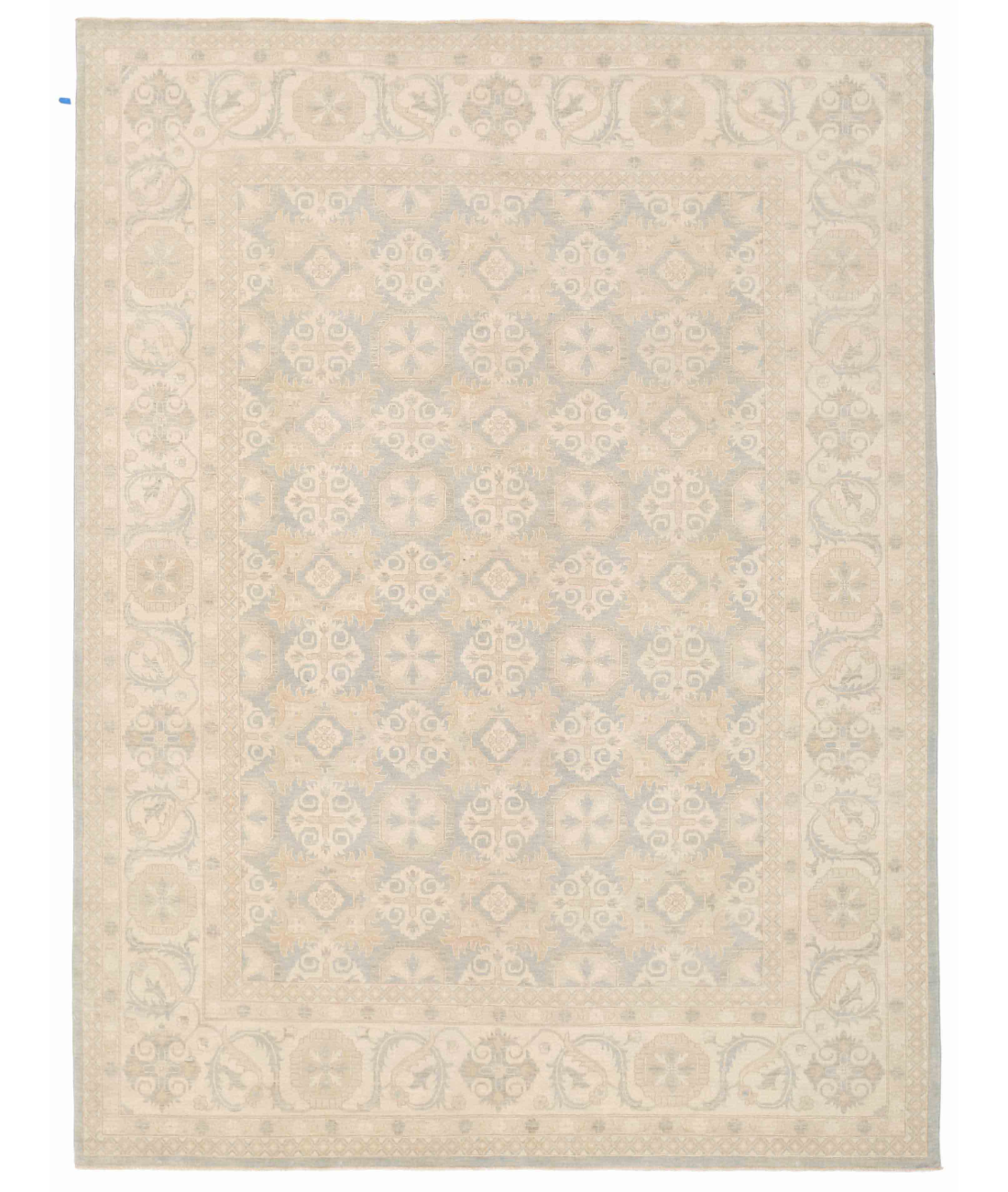 Hand Knotted Serenity Wool Rug 9' 1" X 11' 11" 9' 1" X 11' 11" (277 X 363) / Grey / Ivory
