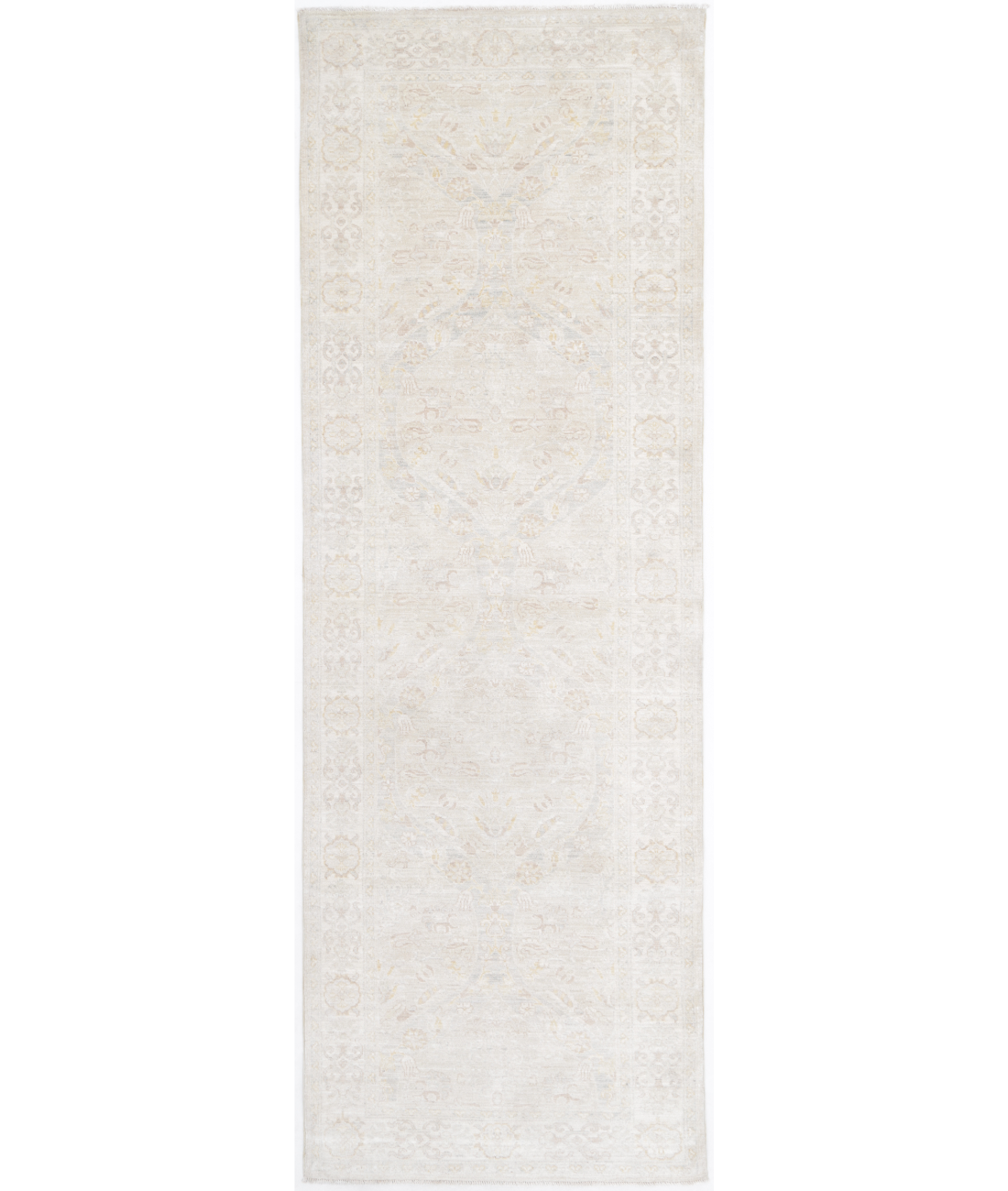 Hand Knotted Serenity Wool Rug 2' 11" X 9' 3" 2' 11" X 9' 3" (89 X 282) / Ivory / Taupe