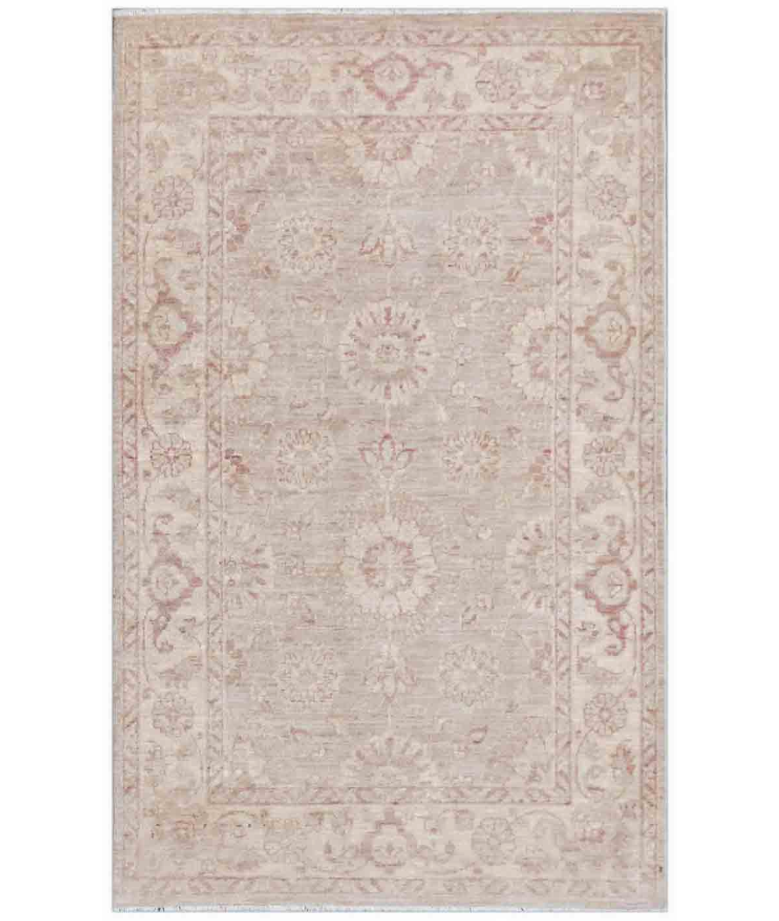 Hand Knotted Serenity Wool Rug 3' 1" X 4' 11" 3' 1" X 4' 11" (94 X 150) / Taupe / Ivory