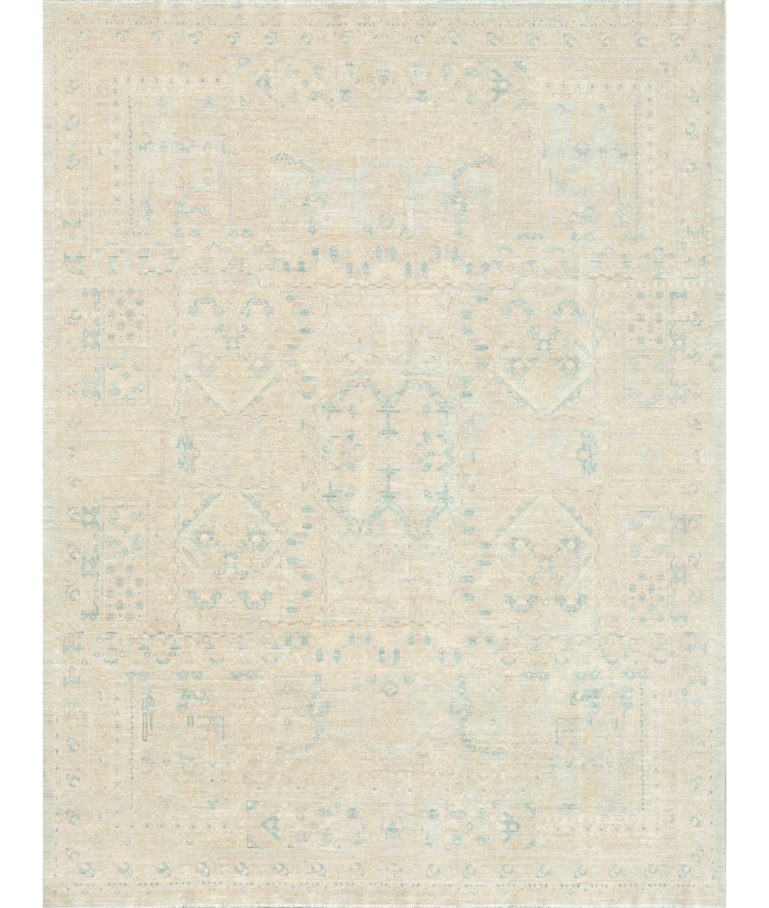 Hand Knotted Serenity Wool Rug 8' 10" X 11' 11" 8' 10" X 11' 11" (269 X 363) / Grey / Blue