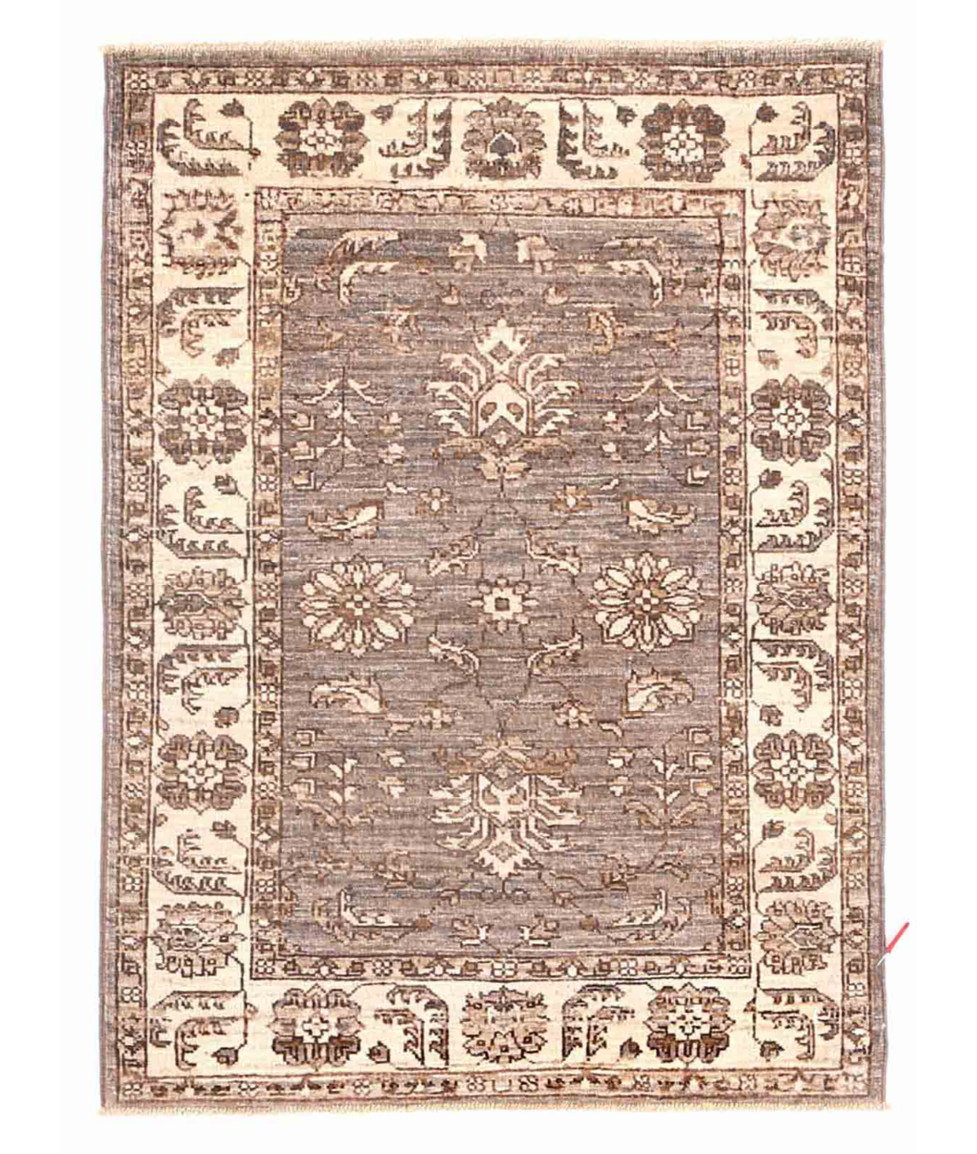 Hand Knotted Serenity Wool Rug 2' 8" X 3' 7" 2' 8" X 3' 7" (81 X 109) / Grey / Ivory