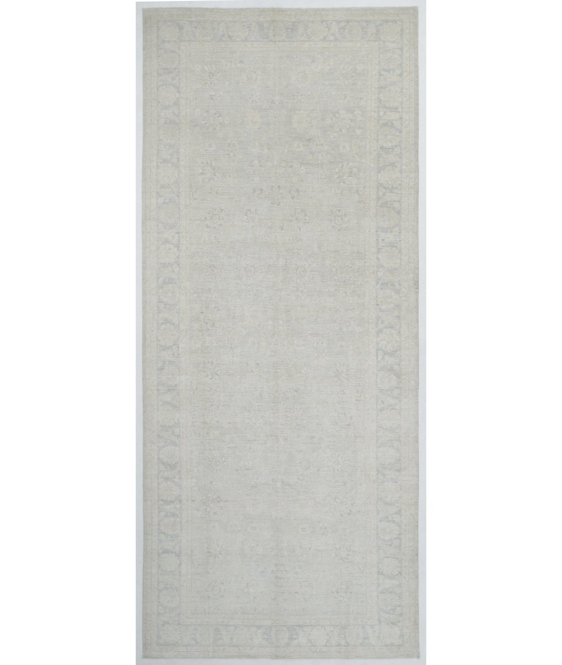 Hand Knotted Serenity Wool Rug 7' 10" X 19' 2" 7' 10" X 19' 2" (239 X 584) / Ivory / Grey
