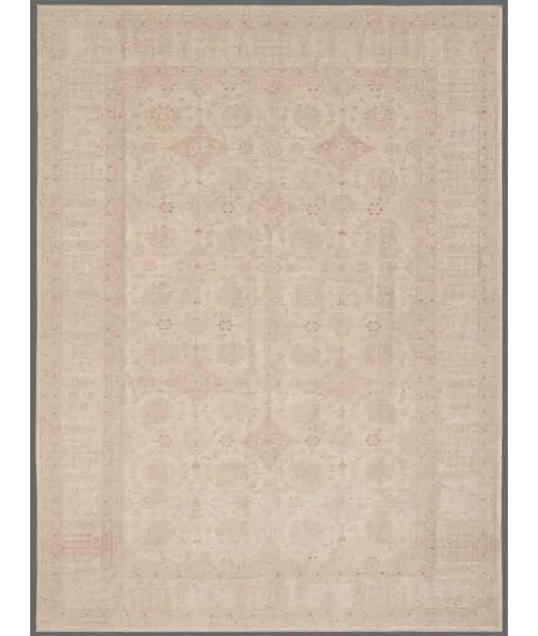 Hand Knotted Serenity Wool Rug 8' 11" X 11' 9" 8' 11" X 11' 9" (272 X 358) / Ivory / Taupe