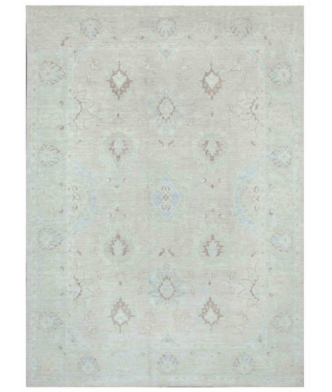 Hand Knotted Serenity Wool Rug 8' 4" X 11' 6" 8' 4" X 11' 6" (254 X 351) / Ivory / Taupe