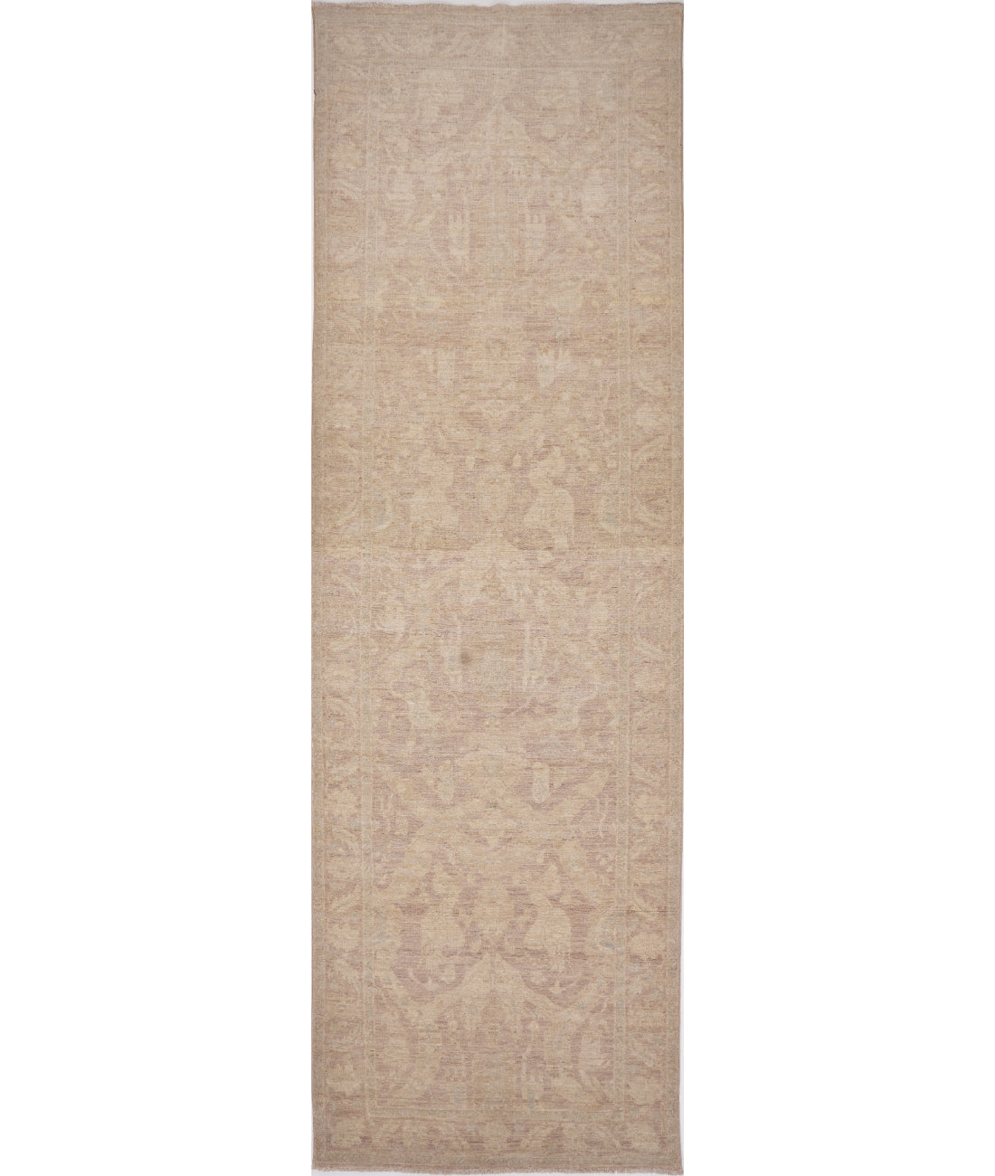 Serenity 3' 1" X 11' 1" Hand-Knotted Wool Rug 3' 1" X 11' 1" (94 X 338) / Grey / Ivory