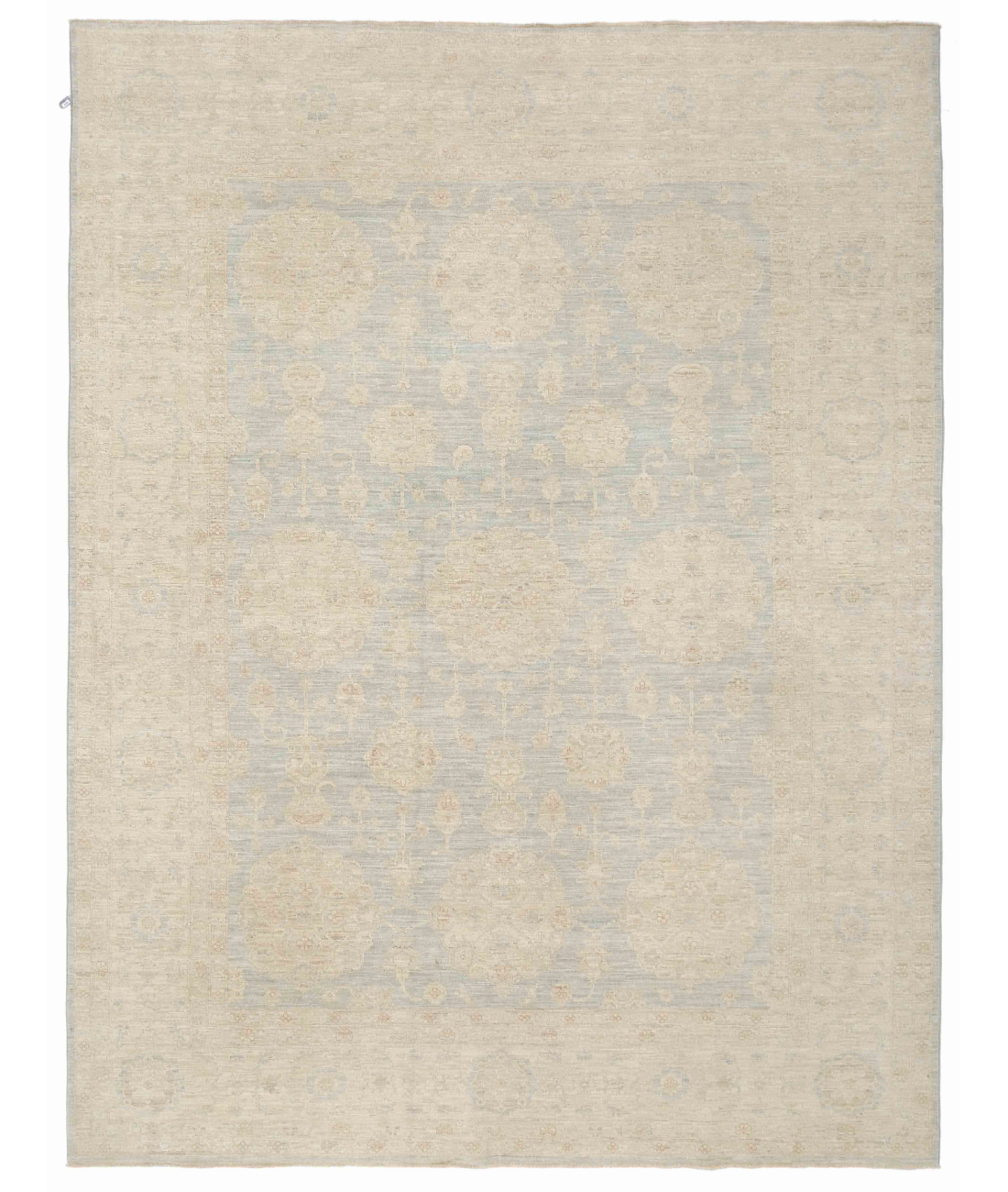 Hand Knotted Serenity Wool Rug 8' 1" X 10' 5" 8' 1" X 10' 5" (246 X 318) / Blue / Ivory