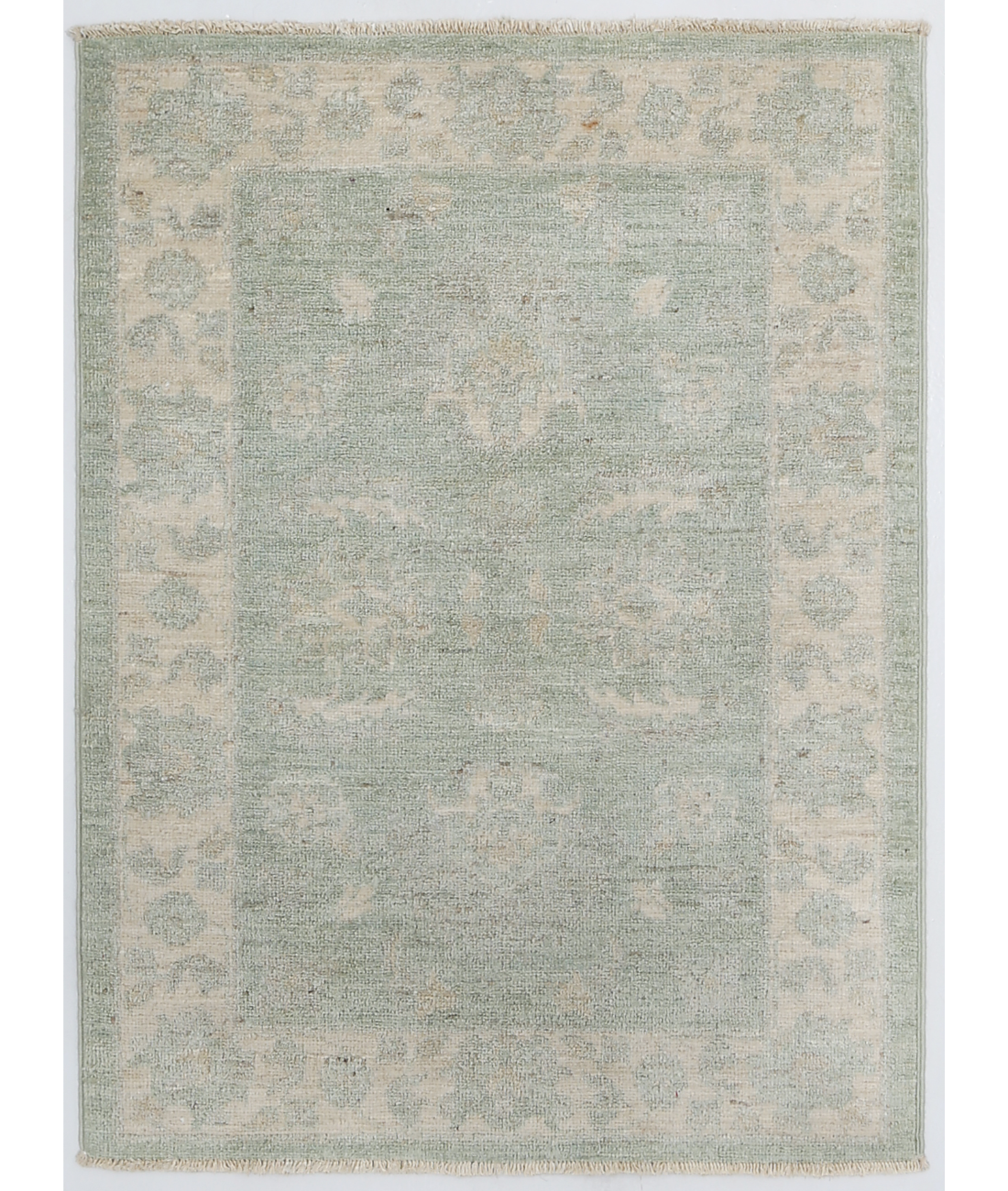 Hand Knotted Serenity Wool Rug 2' 2" X 2' 10" 2' 2" X 2' 10" (66 X 86) / Green / Ivory