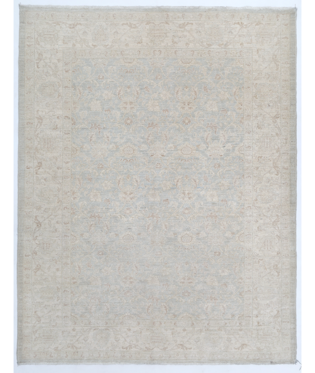 Hand Knotted Serenity Wool Rug 6' 2" X 7' 10" 6' 2" X 7' 10" (188 X 239) / Grey / Ivory