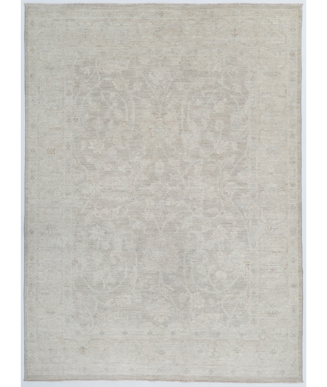 Hand Knotted Serenity Wool Rug 4' 9" X 6' 5" 4' 9" X 6' 5" (145 X 196) / Beige / Ivory