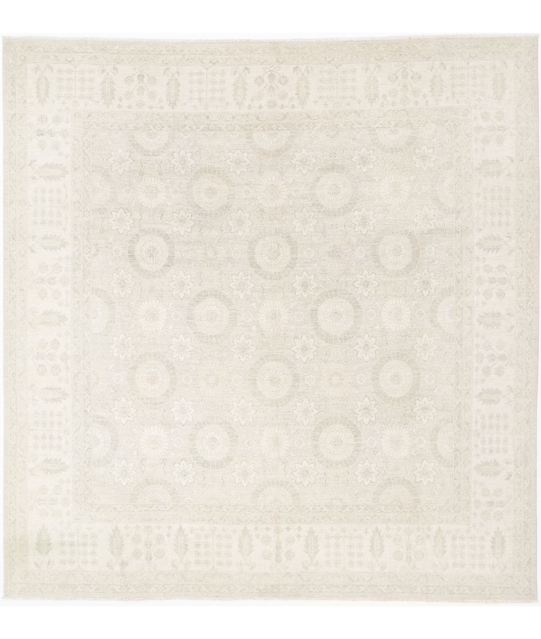 Serenity 10' 5" X 10' 9" Hand-Knotted Wool Rug 10' 5" X 10' 9" (318 X 328) / Grey / Ivory