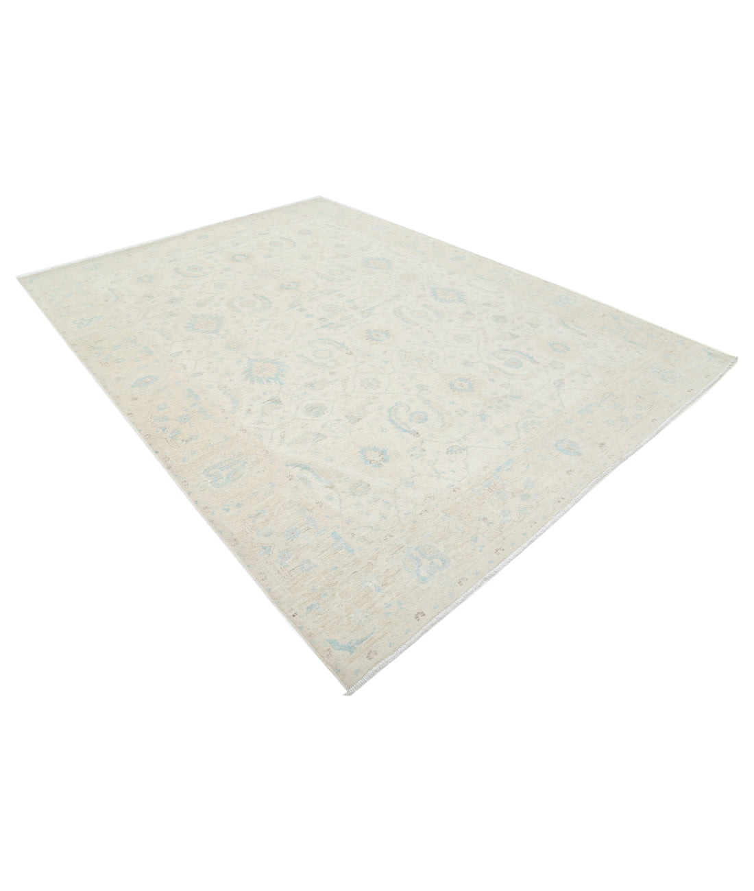 Serenity 7' 11" X 11' 2" Hand-Knotted Wool Rug 7' 11" X 11' 2" (241 X 340) / Ivory / Taupe