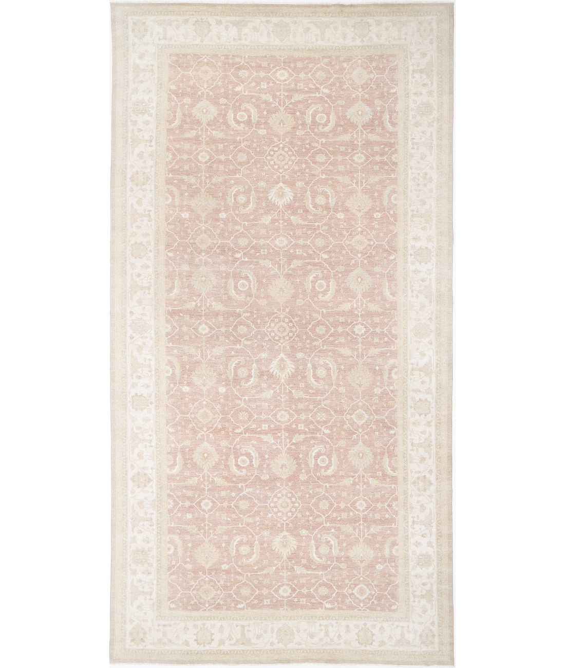 Serenity 9' 10" X 20' 3" Hand-Knotted Wool Rug 9' 10" X 20' 3" (300 X 617) / Brown / Ivory