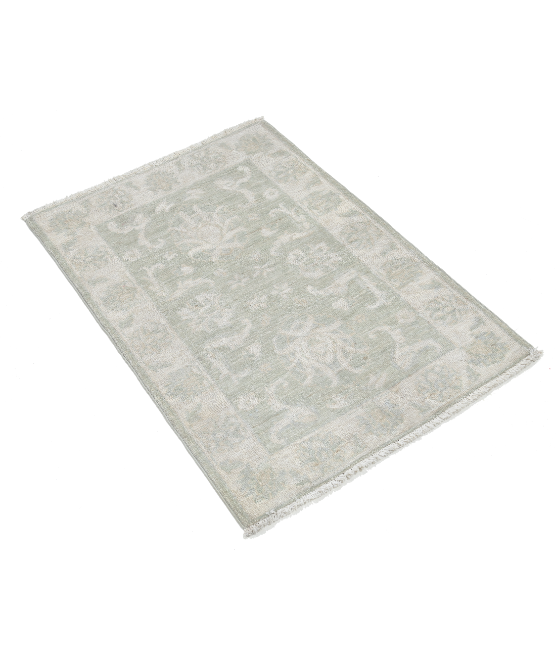Hand Knotted Serenity Wool Rug 2' 2" X 3' 0" 2' 2" X 3' 0" (66 X 91) / Green / Ivory