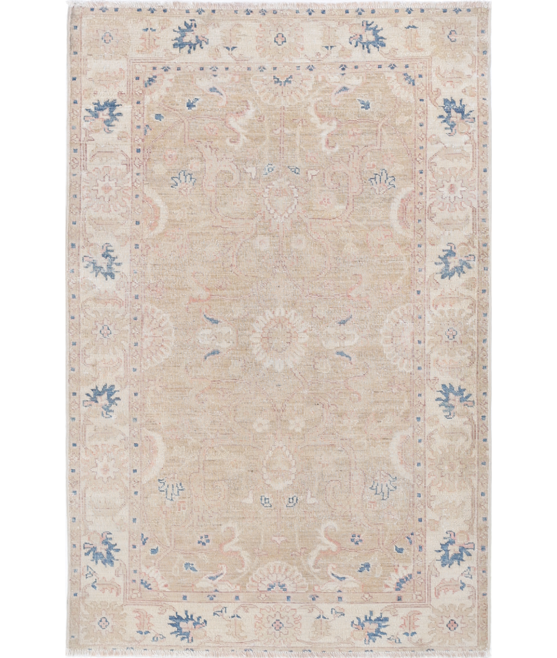 Hand Knotted Serenity Wool Rug 3' 0" X 4' 8" 3' 0" X 4' 8" (91 X 142) / Brown / Ivory