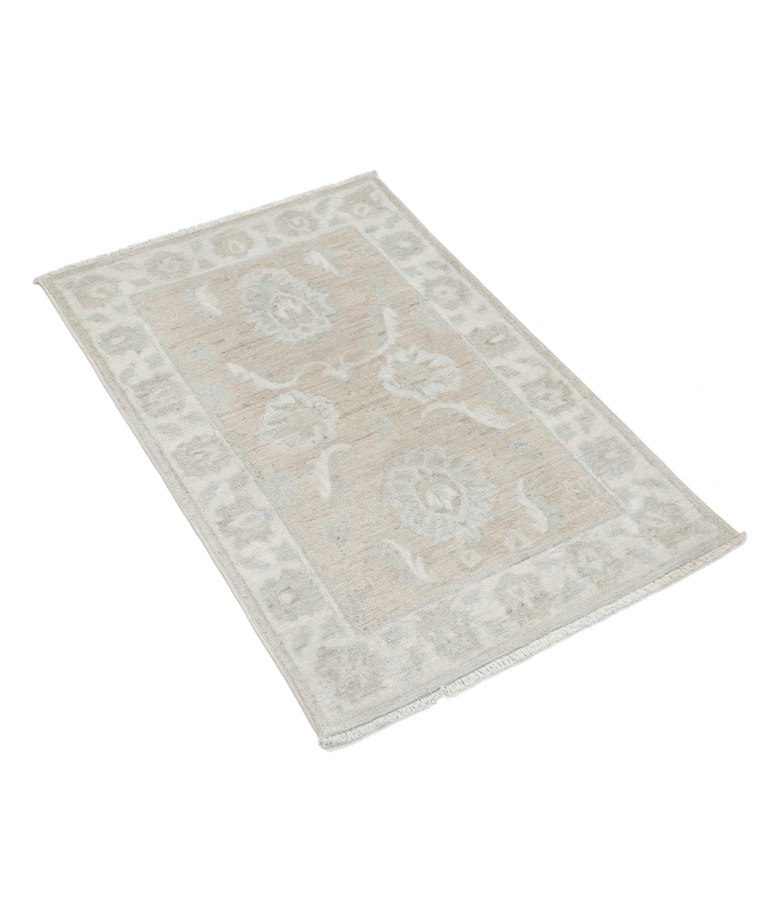 Hand Knotted Serenity Wool Rug 2' 2" X 3' 4" 2' 2" X 3' 4" (66 X 101) / Brown / Ivory